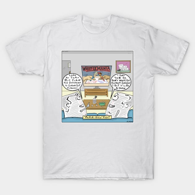 Paper View Fight T-Shirt by Nick Navatta